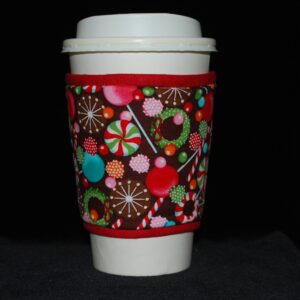 Christmas candies on brown